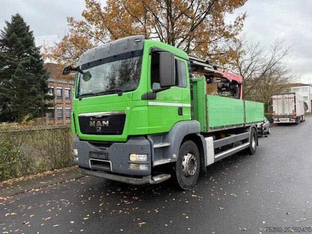 Plattformanhänger MAN TGS 18.360 Fassi F145AS22 Baustoff/Eu5