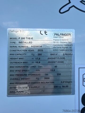 Working platform truck IVECO DAILY 35S14, HUBARBEITSBĂĽHNE PALFINGER P200TXE