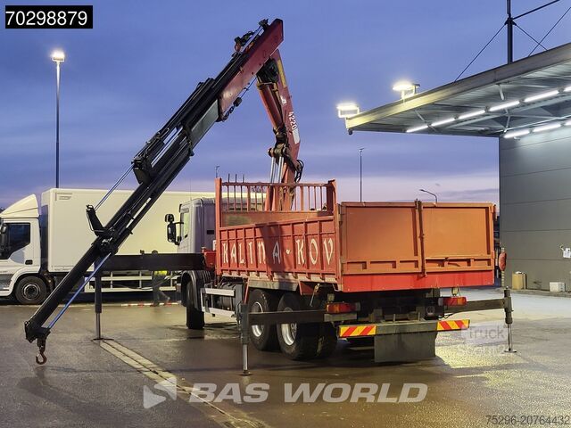 Kipper mit Kran Scania P340 6X4 HMF 4220 K6 Crane Winch Tipper Full St...