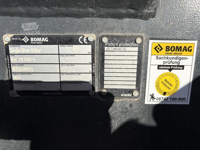 Enkeltromle-valse BOMAG BW 219 PDH-5