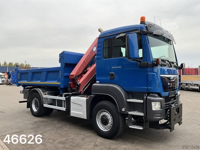 Man TGS 18.360 4x4 Euro 6 HMF 12 tonnimetrin kuormausnosturi Man TGS 18.360 4x4 Euro 6 HMF 12 Tonmeter laadkraan