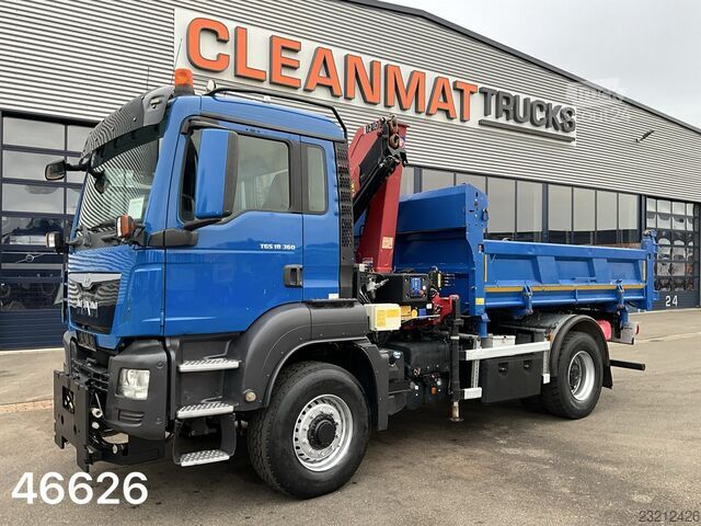 Man TGS 18.360 4x4 Euro 6 HMF 12 tonnimetrin kuormausnosturi Man TGS 18.360 4x4 Euro 6 HMF 12 Tonmeter laadkraan