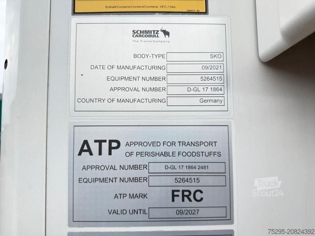 Semirimorchio frigorifero SCHMITZ CARGOBULL 3Achs Carrier1350 Innen2,85 Doppelstock FRC9/27
