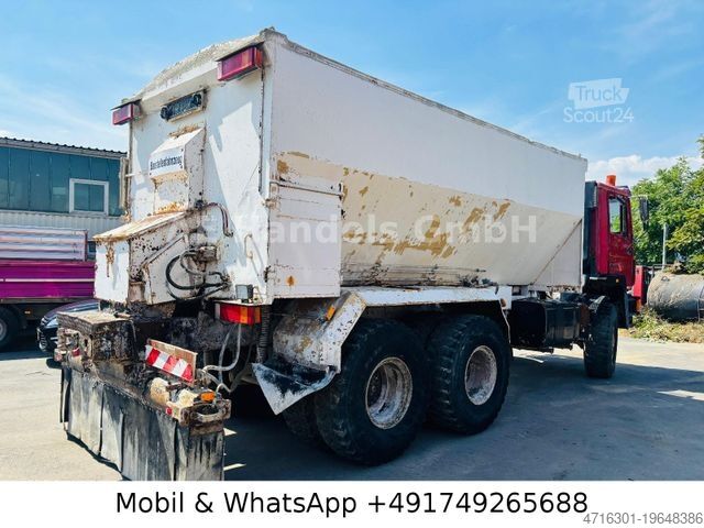 Camion per usi speciali MAN F10 BB 6x6 Bindemittelstreuer *Manual/Analog
