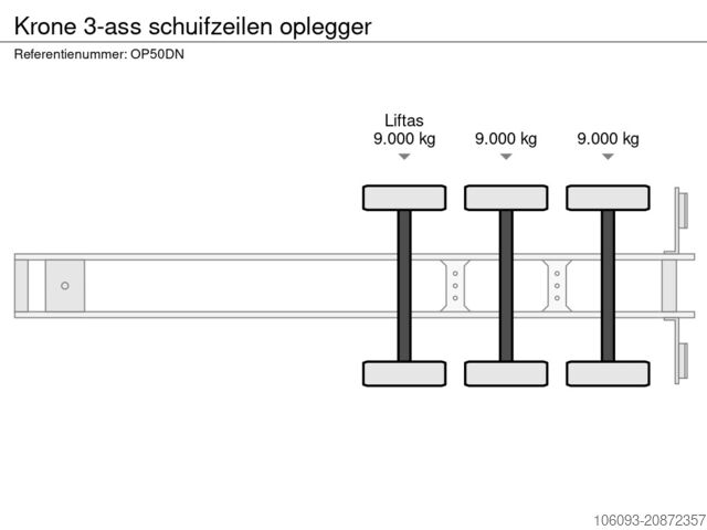Csúszó ponyvák Krone 3-ass schuifzeilen oplegger