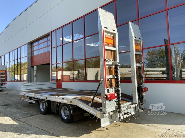 Žemagrindė platforma priekaba Möslein TT21- 7,2  21 t Tandemtieflader, Luftgefedert, NEU