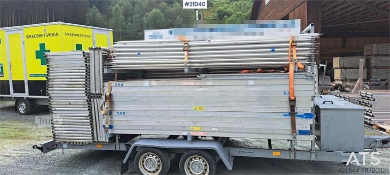 Temared telinevaunu 3,5 t / 364 m² telineellä  Temared scaffolding trailer 3.5 t w/ 364 m2 scaffo