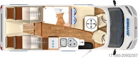 Polointegrovaný obytný vůz Hymer/Eriba Exsis-t 580 Pure Automatik  XXL Bett