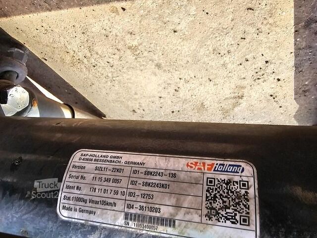 Os SAF Sbk2243-135 steering axle with hydraulic cilinder