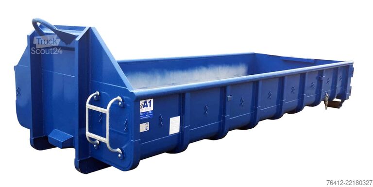 Krokcontainer A1 Container Normbehälter 10 m³ Doppelflügeltür ? RAL 5010 Enzianblau ? Abrollcontainer