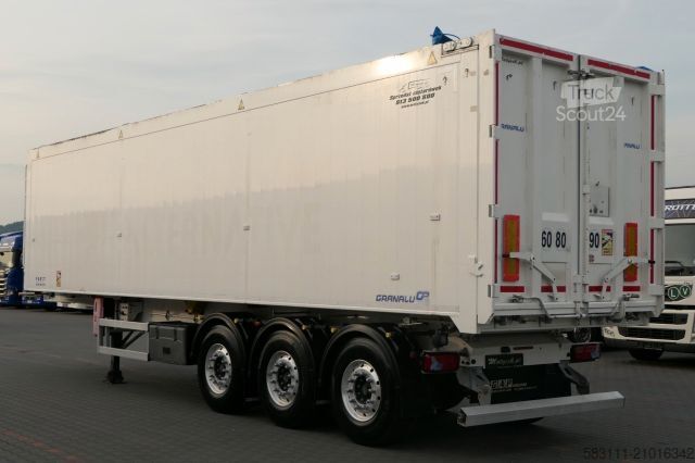 Tipper semitrailer BENALU WYWROTKA 59 m3 / ALUFELGI / 2021 ROK / MA?O U?YW