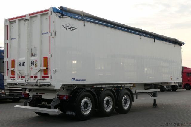 Tipper semitrailer BENALU WYWROTKA 59 m3 / ALUFELGI / 2021 ROK / MA?O U?YW