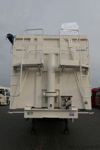 Tipper semitrailer BENALU WYWROTKA 59 m3 / ALUFELGI / 2021 ROK / MA?O U?YW