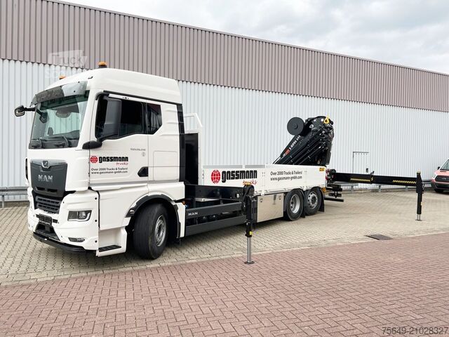 Autolaadkraan MAN TGX 26.510 6x2-4 LL CH TGX 26.510 6x2-4 LL, Kran Hiab X-HiPro 548 E-8, Lenk-/Liftachse, TwistLock 20Fuß, Funk, Retarder