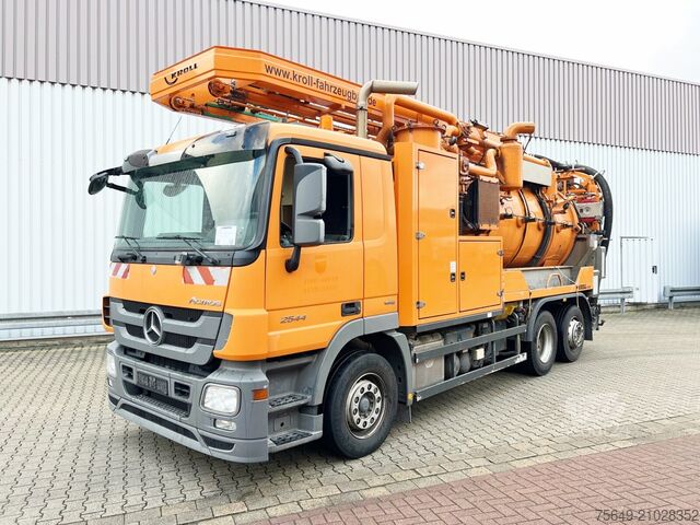 Special purpose truck Mercedes-Benz Actros 2544 L 6x2 Actros 2544 L 6x2, Lenkachse, Kroll Saug-/Spülwagen ca. 12m³, Funk