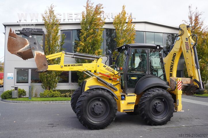 Graaflaadmachine New Holland B 115 C backhoe loader / 1000 MTH !