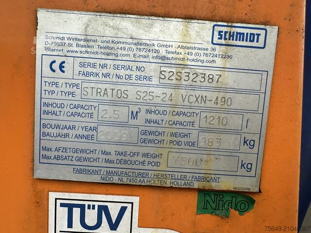 Camion à usage spécial Schmidt Stratos S25-24 VCXN-490 Salzstreuer Stratos S25-24 VCXN-490 Salzstreuer 2,5m³