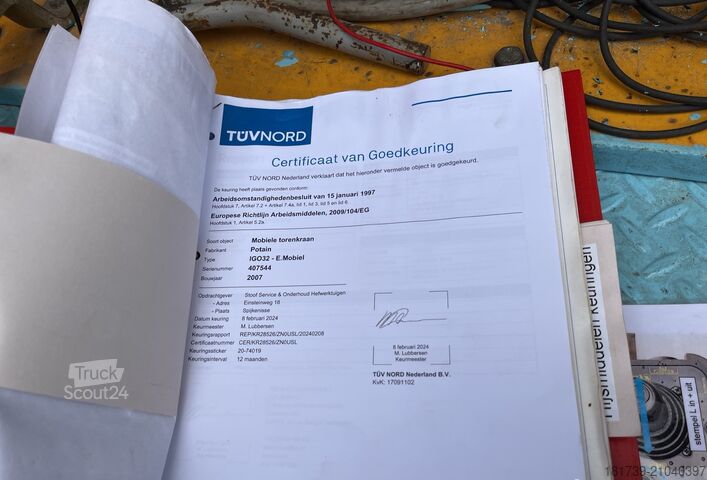 Αυτόνομος κινητός γερανός πύργου Potain IGO32 Tri/A Mobile self-erecting tower c