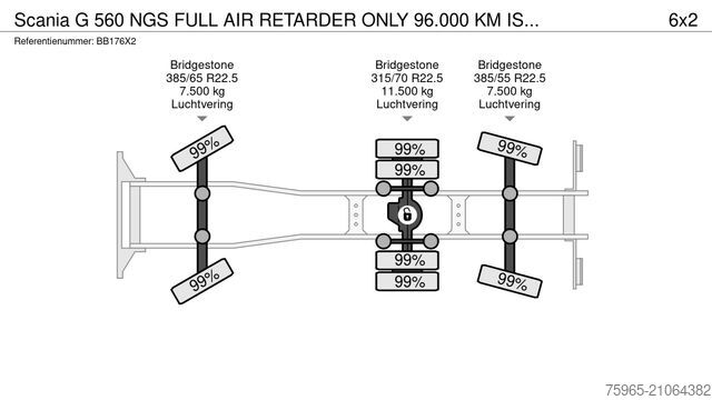Koelwagen SCANIA G 560 NGS FULL AIR RETARDER ONLY 96.000 KM ISOLA