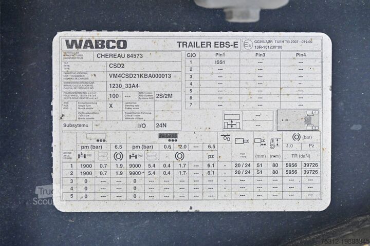 Semitrailer Chereau CSD2 Carrier Vector 1850 Alu Felgen Türen