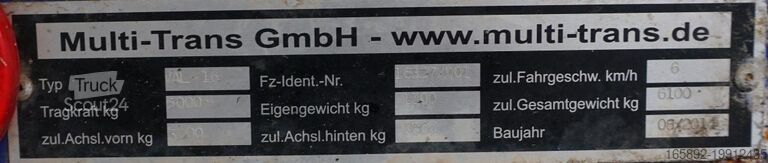 Abrollanhänger (Roll-off Trailer) MULTI-TRANS VAL 16