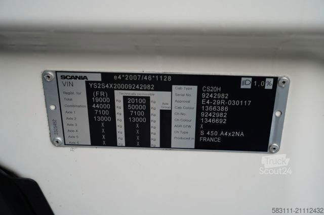 Standard dragbil SCANIA S 450 / RETARDER / I-PARK COOL   / ALUFELGI /