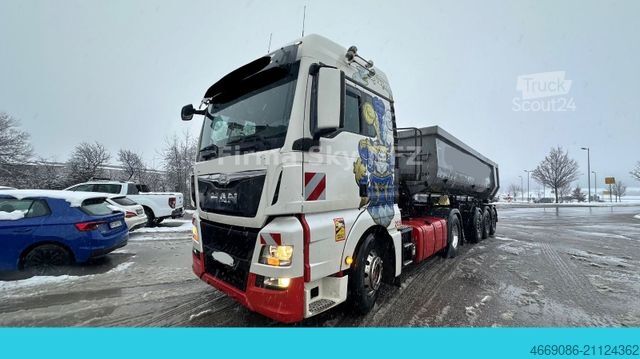 Tipper semitrailer SCHWARZMÜLLER Sk alu Mulde Stahl Boden BPW Top Zustand
