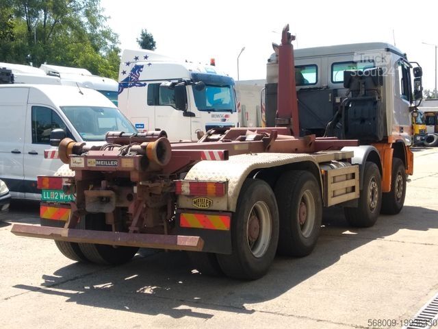 Kanca kasalı yük kamyonu (roll-off) MERCEDES-BENZ ACTROS 3246, 8x4, Abrollkipper