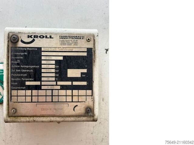 Speciallastbil MAN TGA 26.360 6x2-4 BL TGA 26.360 6x2-4 BL, Kroll Saug- und Druckaufbau, ca. 14m³