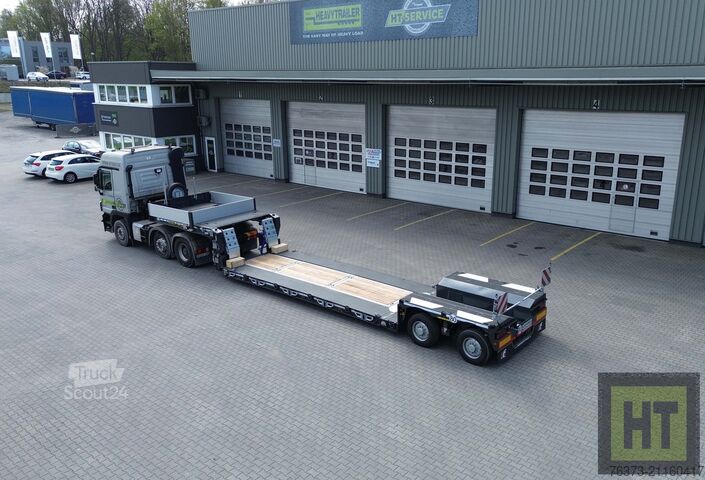 Semirimorchio ribassato Faymonville 2-A-Tiefbett-Pendelachsen-Bolzen-Laschen