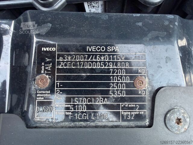 Dėžinis furgonas IVECO Daily 72-180 Koffer 7,2t LBW Luftgefedert Autom.