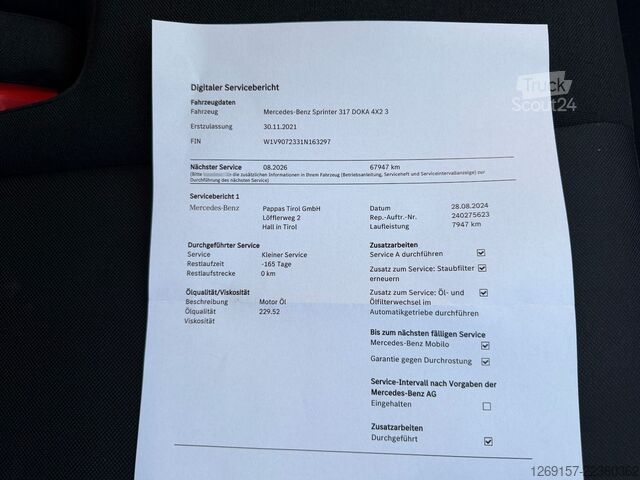 Pick-up furgonas MERCEDES-BENZ Sprinter 317CDI Pritsche DoKa RWD *AHK 3500 KG*