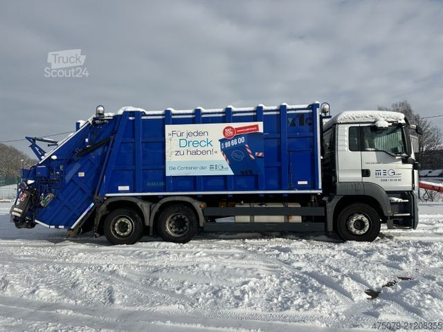 Garbage truck MAN TGS 26.320 / Haller M22 X 1 + Schüttung / Sperr