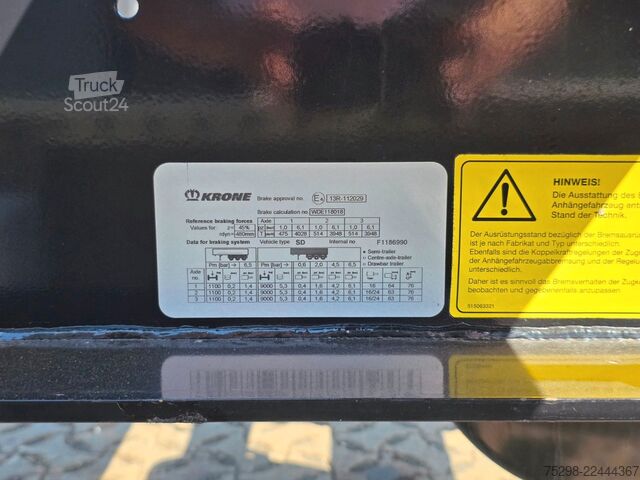 شبه مقطورة بهيكل قابل للتبديل KRONE SD / Teleskop | 11.908mm-13.403mm