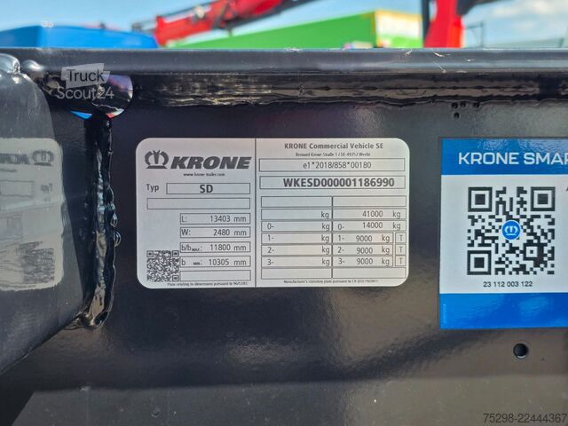 شبه مقطورة بهيكل قابل للتبديل KRONE SD / Teleskop | 11.908mm-13.403mm