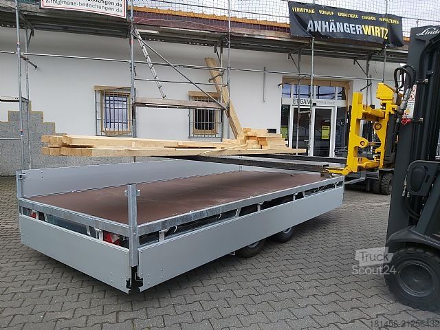 Remorque à voiture trailershop Hochlader mit Plane Spriegel 405x203x210cm lager