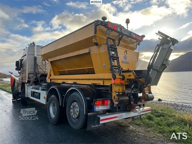 Система крюкообразных рычагов Mercedes-Benz Actros 2848 4x4+2 snow rigged hook truck. WATCH VI