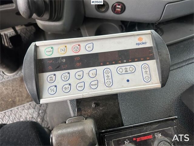 System för krokarm Mercedes-Benz Actros 2848 4x4+2 snow rigged hook truck. WATCH VI