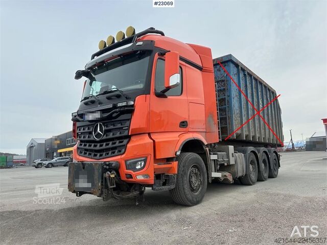Система крюкообразных рычагов Mercedes-Benz Arocs 8x4 fully plow rigged hook truck w/ underlyi