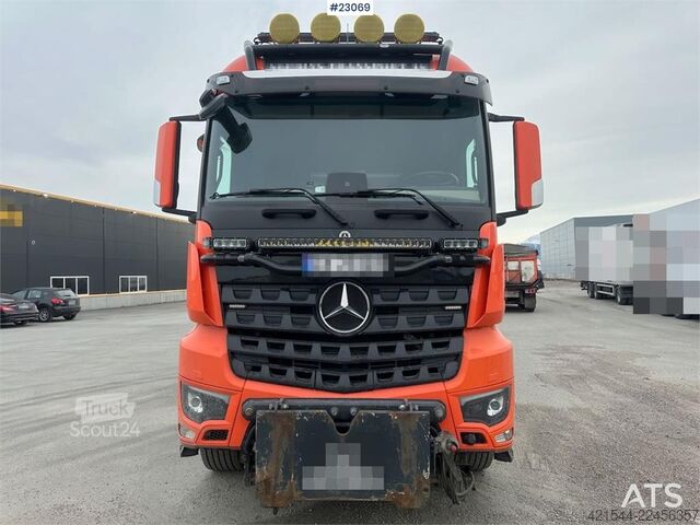Система крюкообразных рычагов Mercedes-Benz Arocs 8x4 fully plow rigged hook truck w/ underlyi