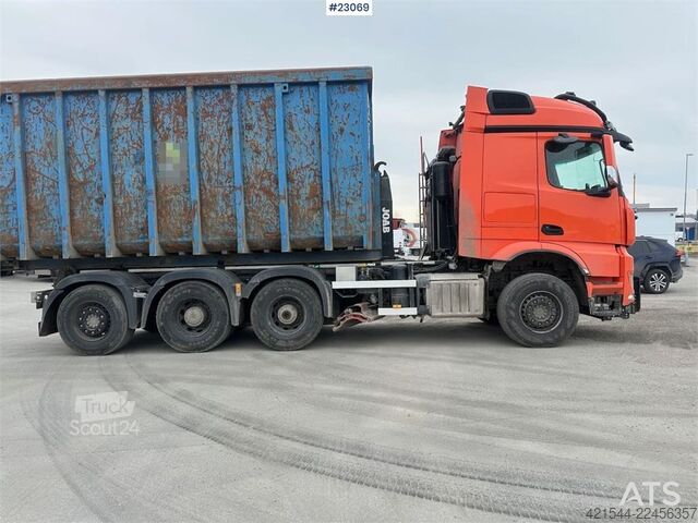 Система крюкообразных рычагов Mercedes-Benz Arocs 8x4 fully plow rigged hook truck w/ underlyi