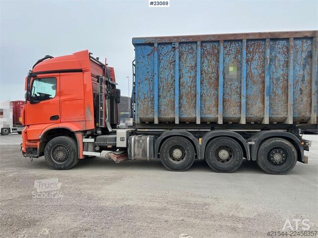 Система крюкообразных рычагов Mercedes-Benz Arocs 8x4 fully plow rigged hook truck w/ underlyi