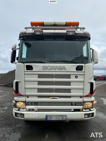Система крюкообразных рычагов Scania R164 6x4 Hook truck.
