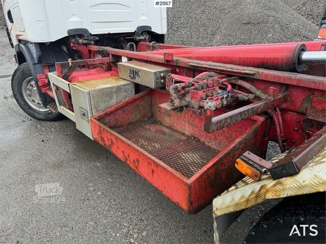 System med krokarm Scania R164 6x4 Hook truck.