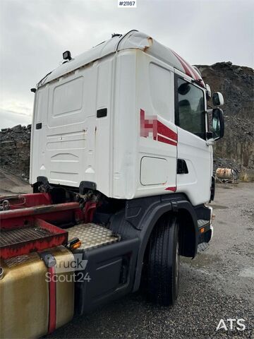 System med krokarm Scania R164 6x4 Hook truck.