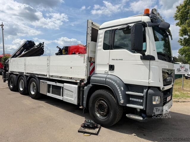 Грузоподъемная платформа MAN TGS 35.440 8x4 TRIDEM PRITSCHE + KRAN HIAB 288 ...