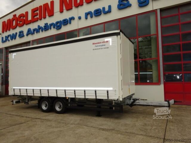 Atvērta piekabe ar tentu Möslein TPW 105 D Schwebheim  Tandem- Planenanhänger Durchladen