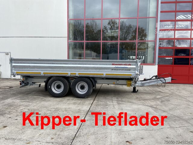 Kippanhänger Möslein TTD 14 Schwebheim  14,4 t Tandemkipper Tieflader Breite Reifen-- Neufahrzeug --