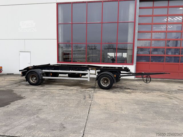 Reboque de chassis intercambiável Hüffermann HSA1860  2 Achs Abrollmulden Anhänger