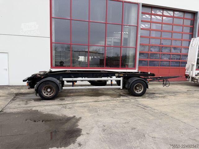 Reboque de chassis intercambiável Hüffermann HSA1860  2 Achs Abrollmulden Anhänger
